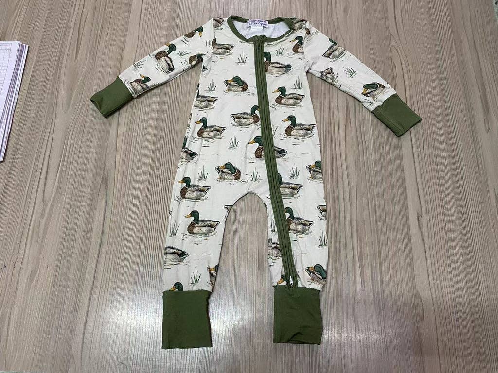Mallard Duck Bamboo Long Sleeve Romper