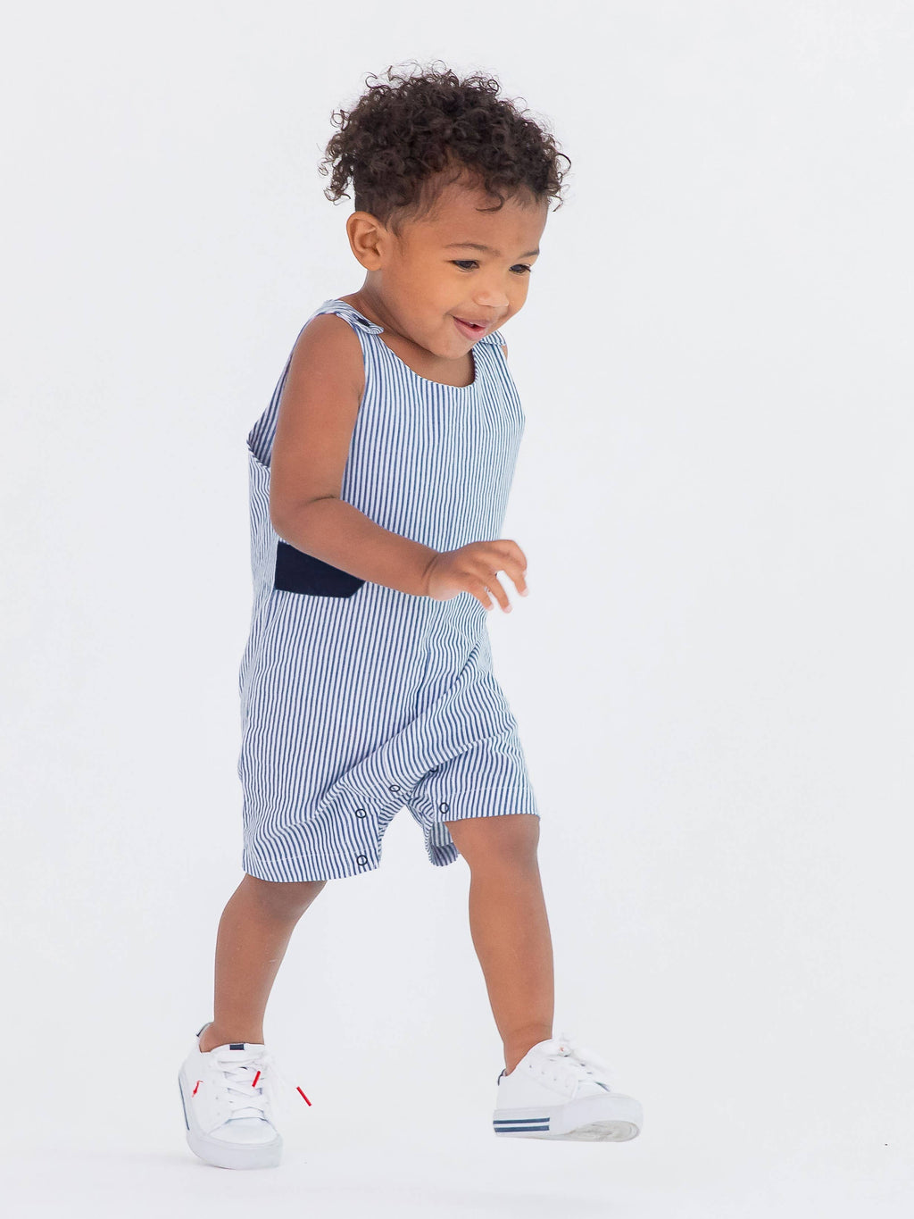 Baby Boys Blue Seersucker Classic Jon Jon