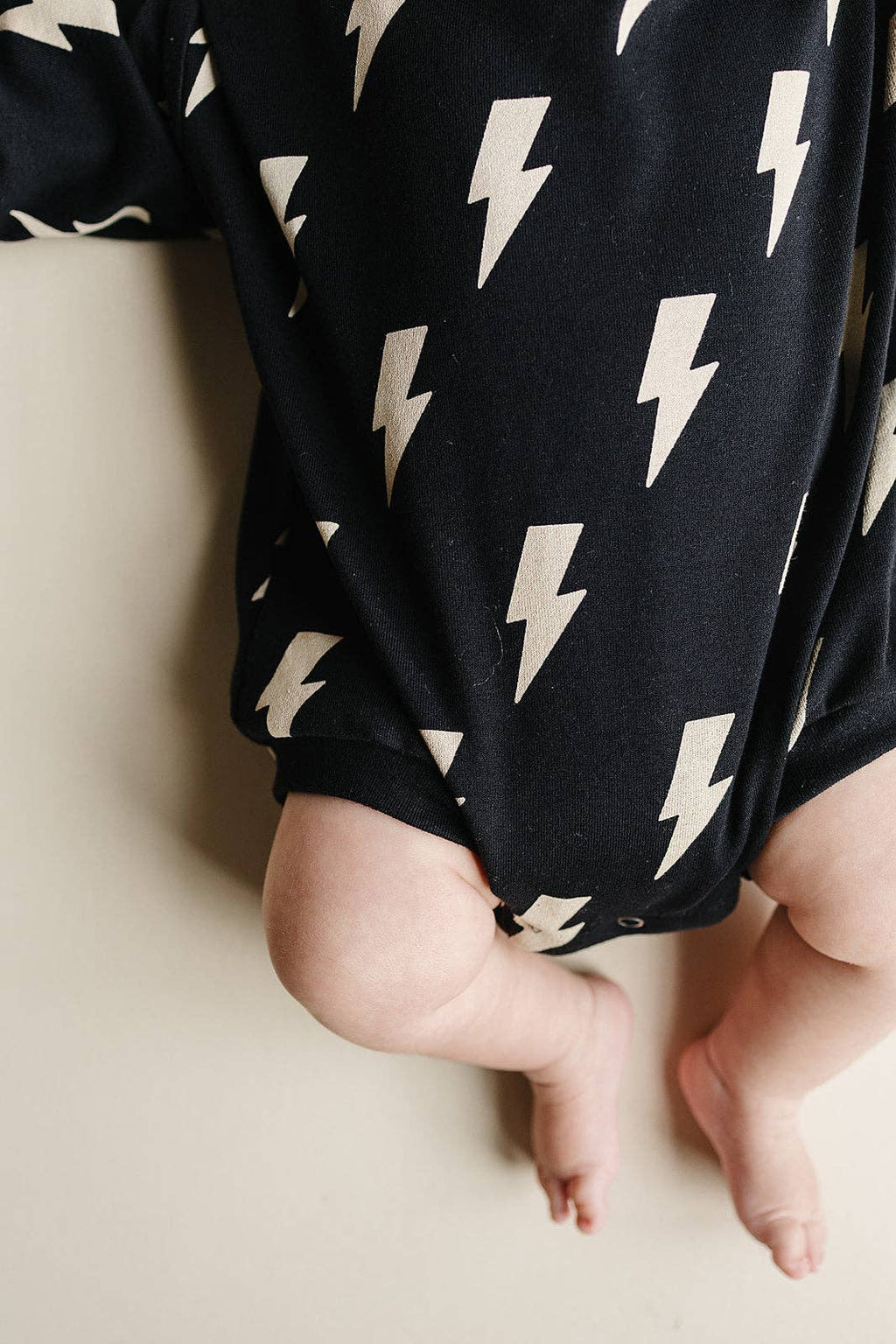 Hooded Bubble Romper  |  Black Bolts