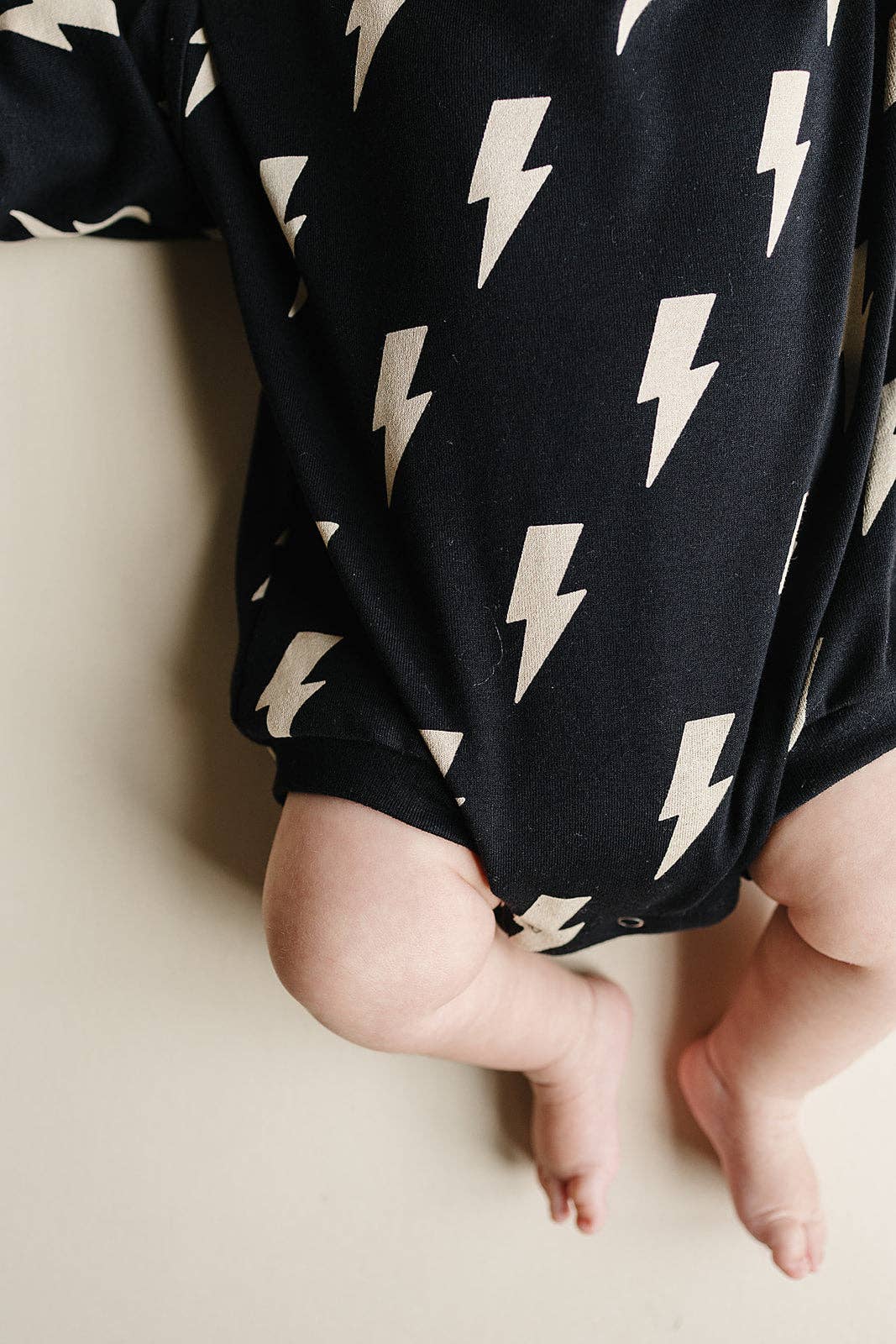 Hooded Bubble Romper  |  Black Bolts