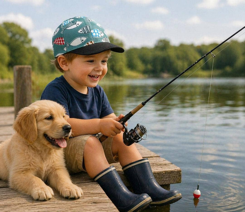 Baby 6 Panel Fish Snapback Hat