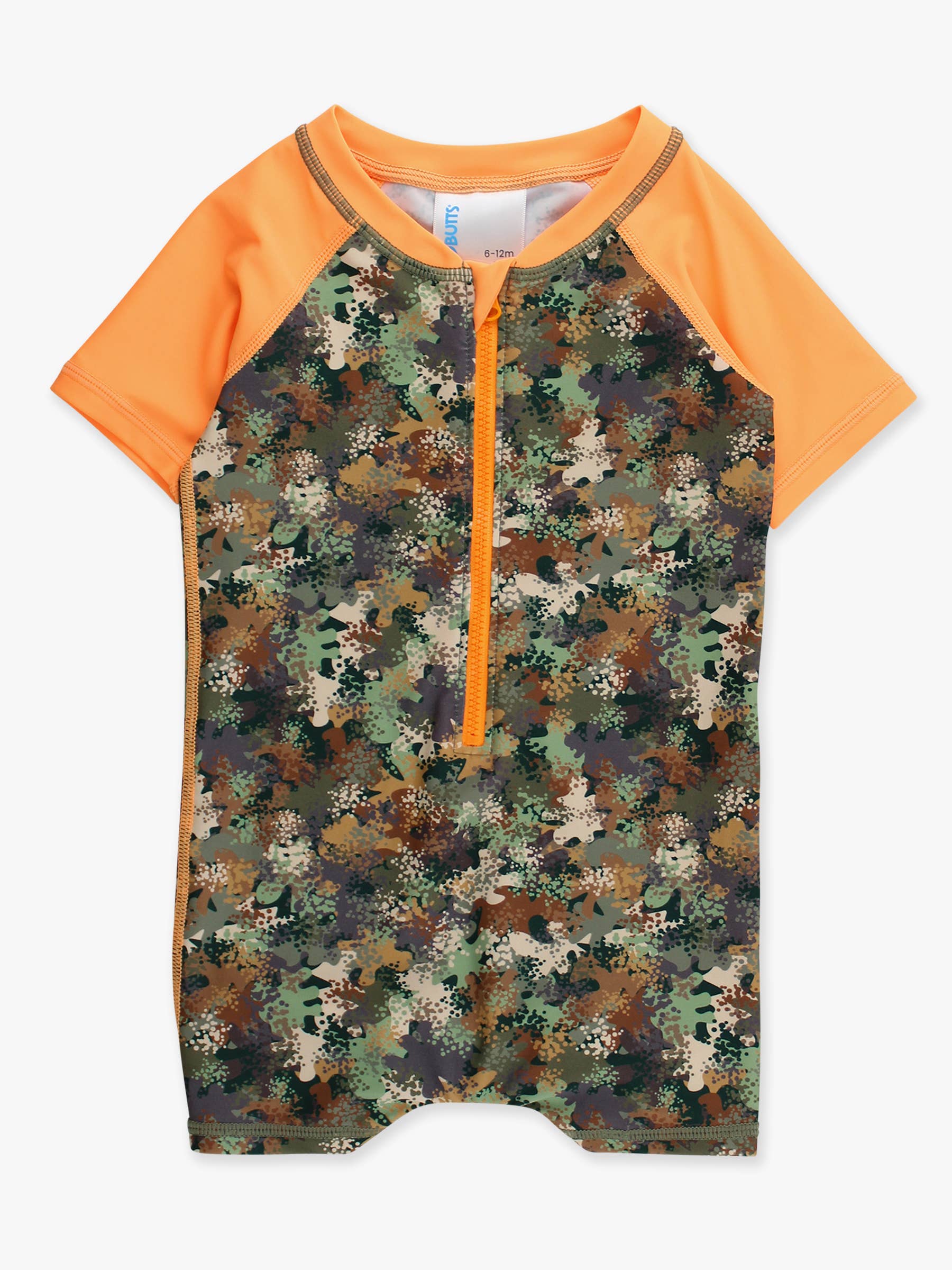 Baby Boys Classic Camo Short Sleeve One Piece Rash Guard Swimsuit