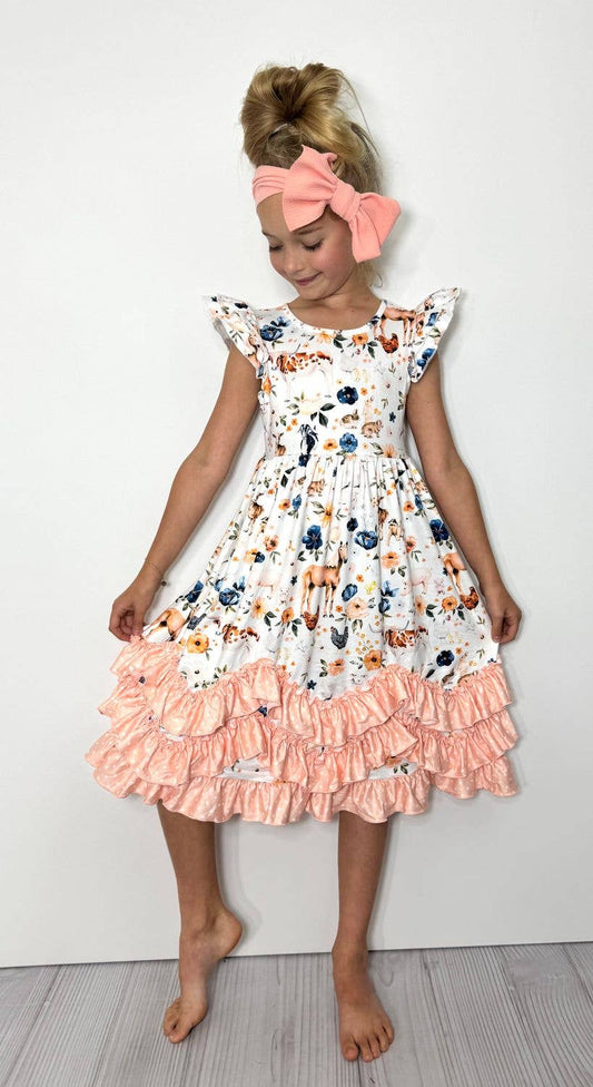 Blooming Farm Maxi Girls Dress