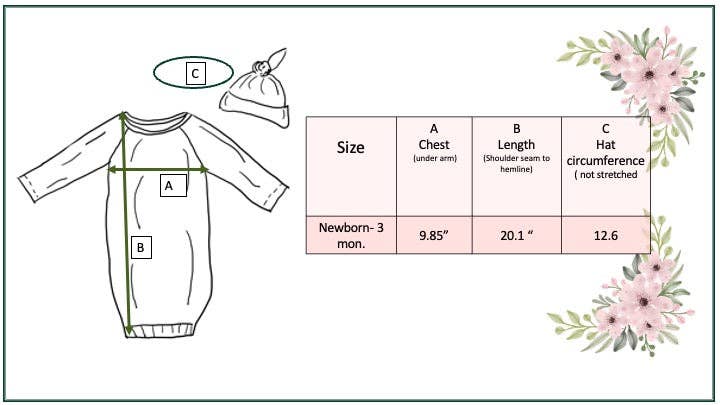 Soccer Baby Gown and Hat Set