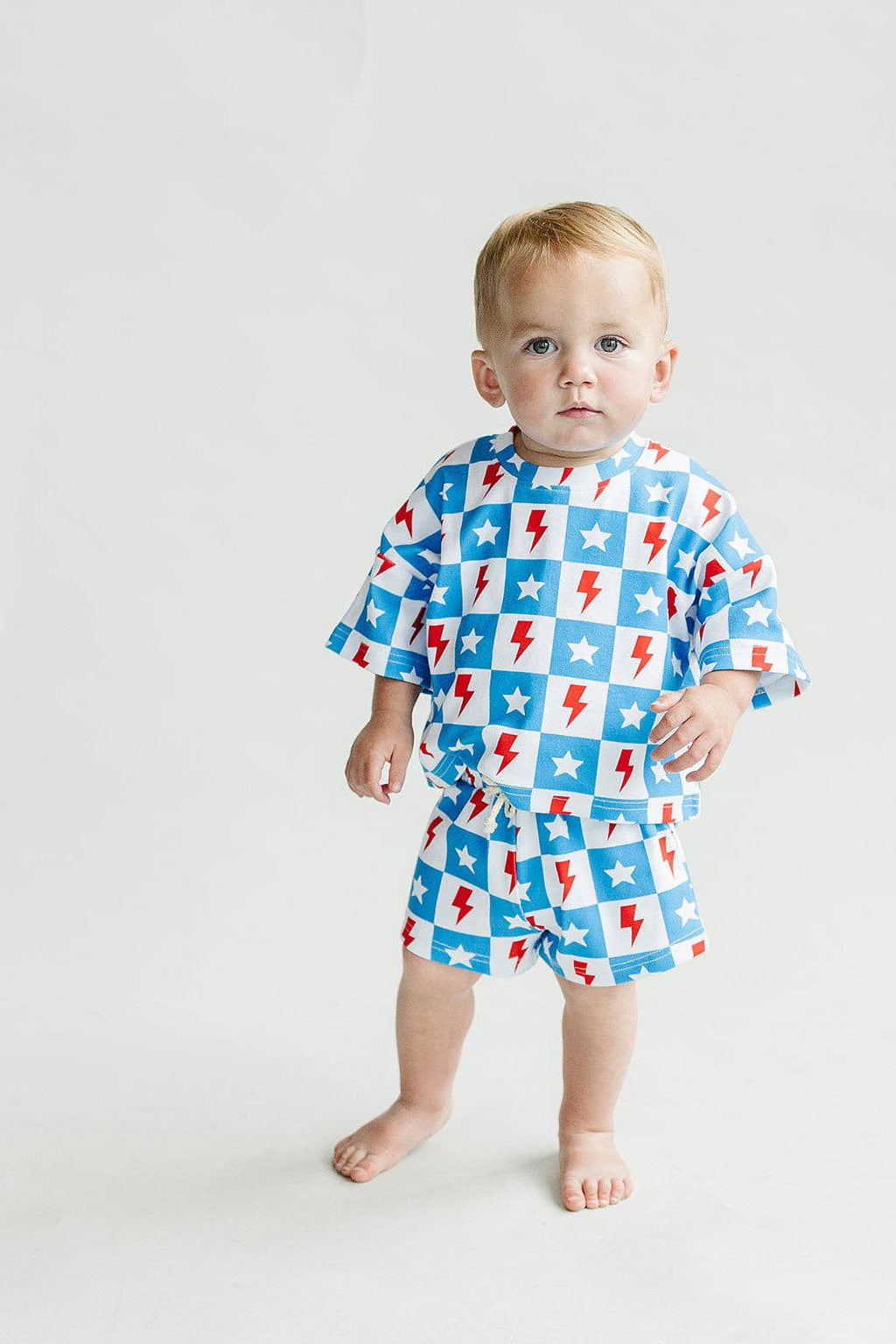 4th of July Kids' Shorts Set | Checks & Stars