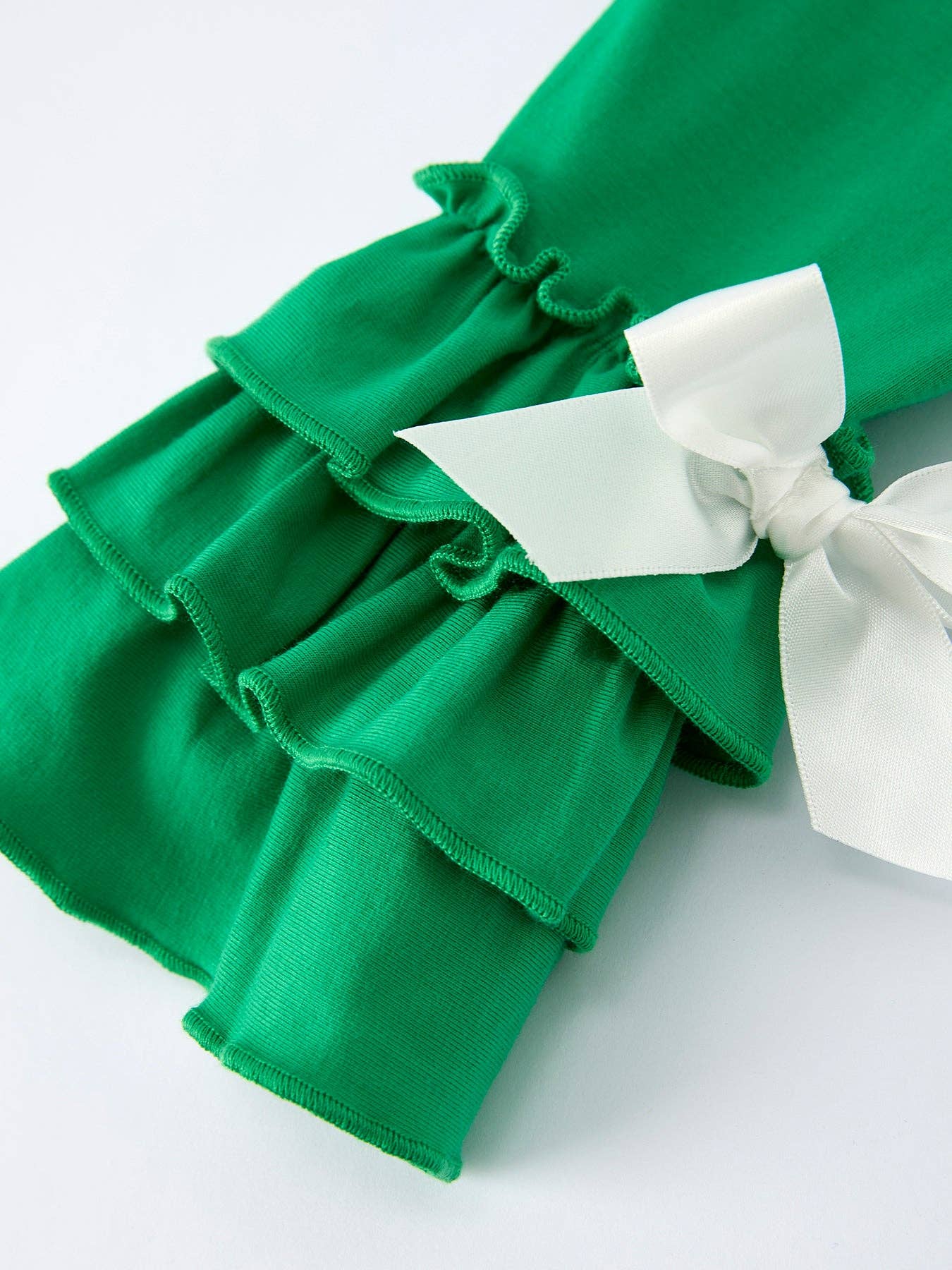 St. Patrick's Day Bow Top and Ruffled Leggings Girls Set