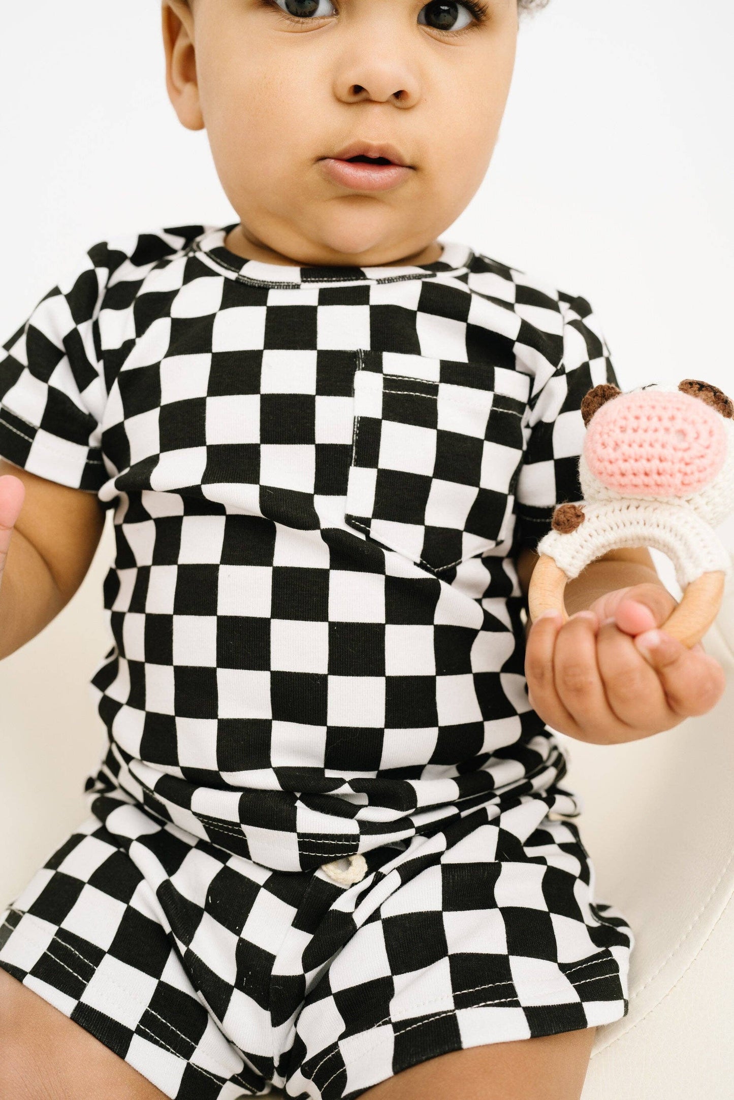 Black Checkered Pocket Set