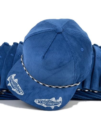 Corduroy Trout Captain Snapback Rope Hat