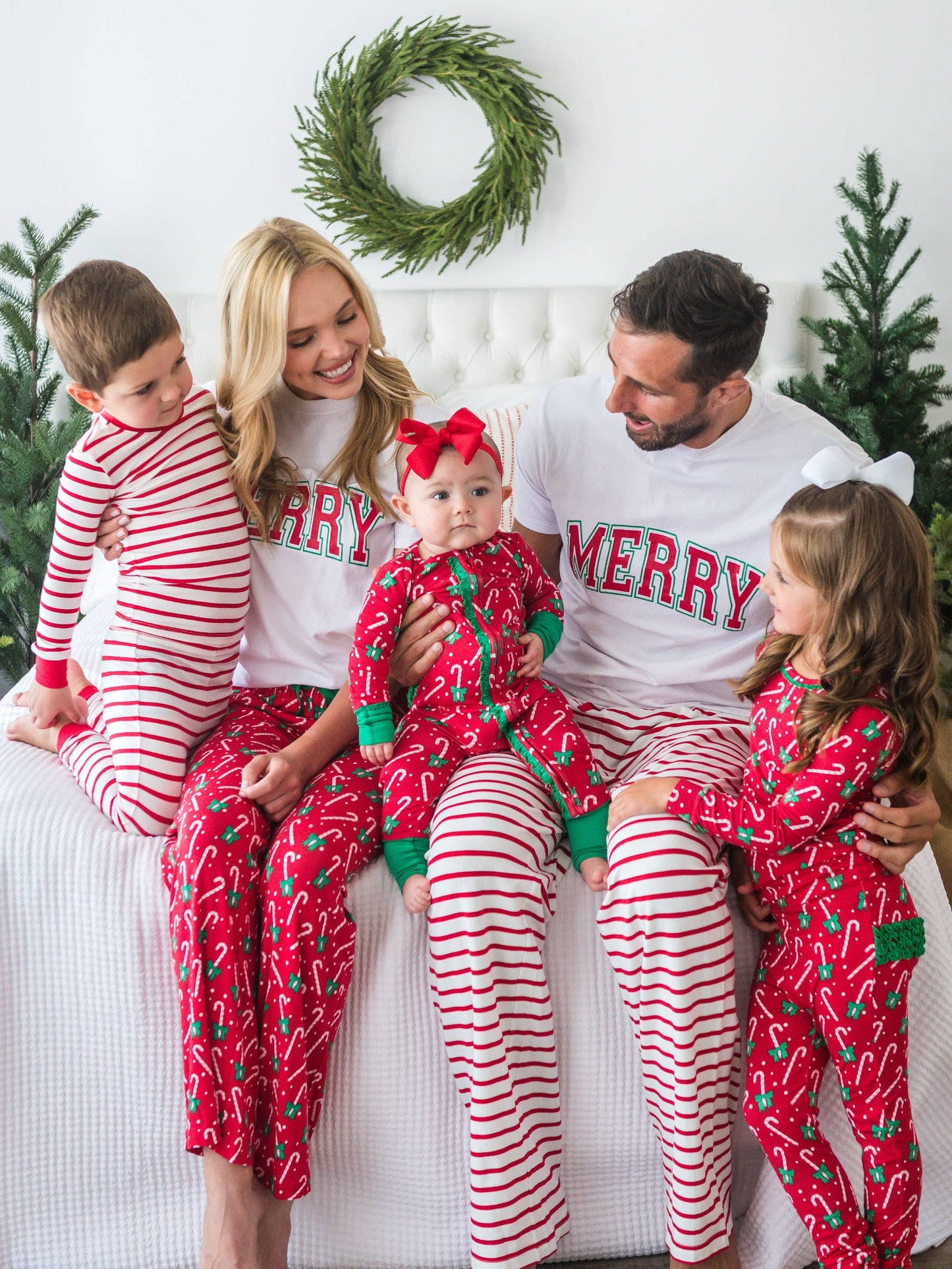 SoftSnooze™ Adult Cotton Modal Red & White Stripe Pajama Pants
