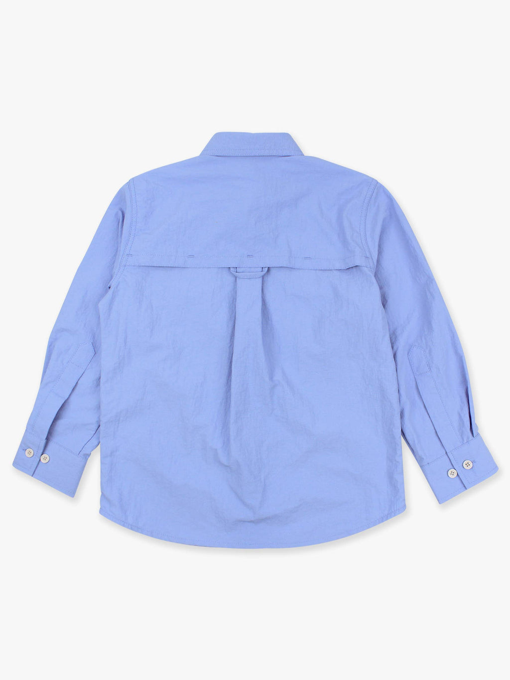 Kids Periwinkle Blue Sun Protective Button Down Fishing Shirt