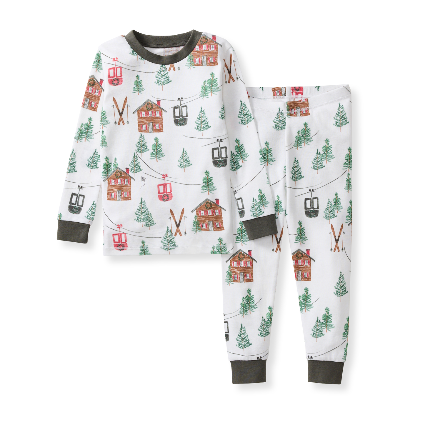 Ski The Alps Matching Family Pajamas