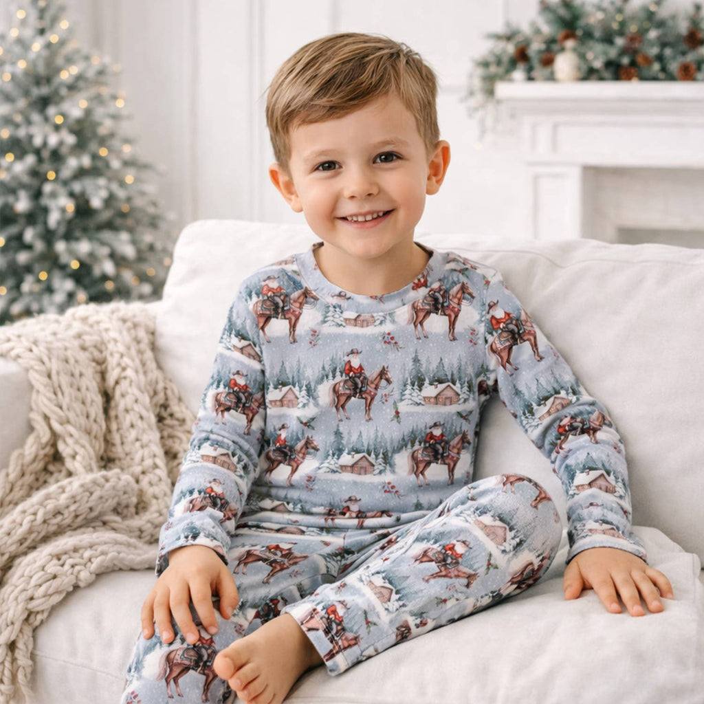Cowboy Christmas Family Matching Soft Bamboo Pajamas