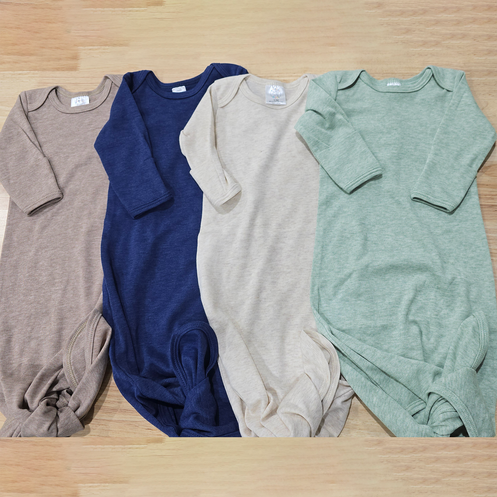 Baby Knotted Gown - Heather Colors