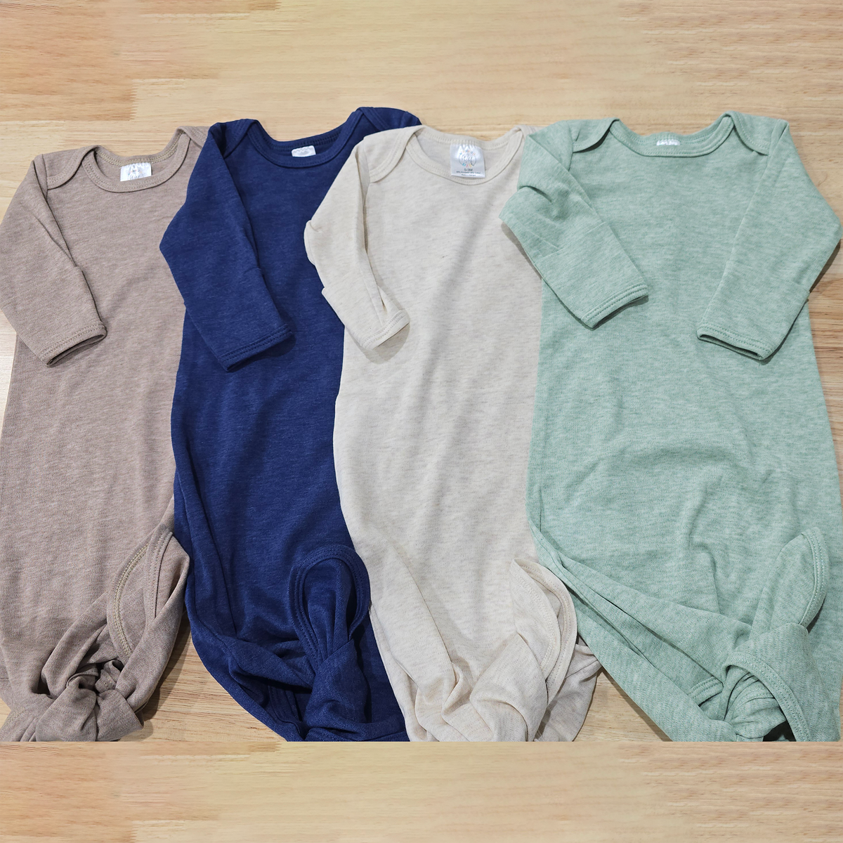 Baby Knotted Gown - Heather Colors