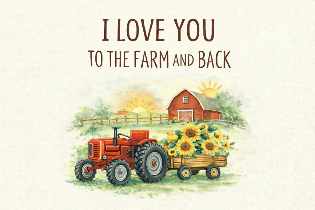 I Love you To The Farm and Back Bell Pants Set