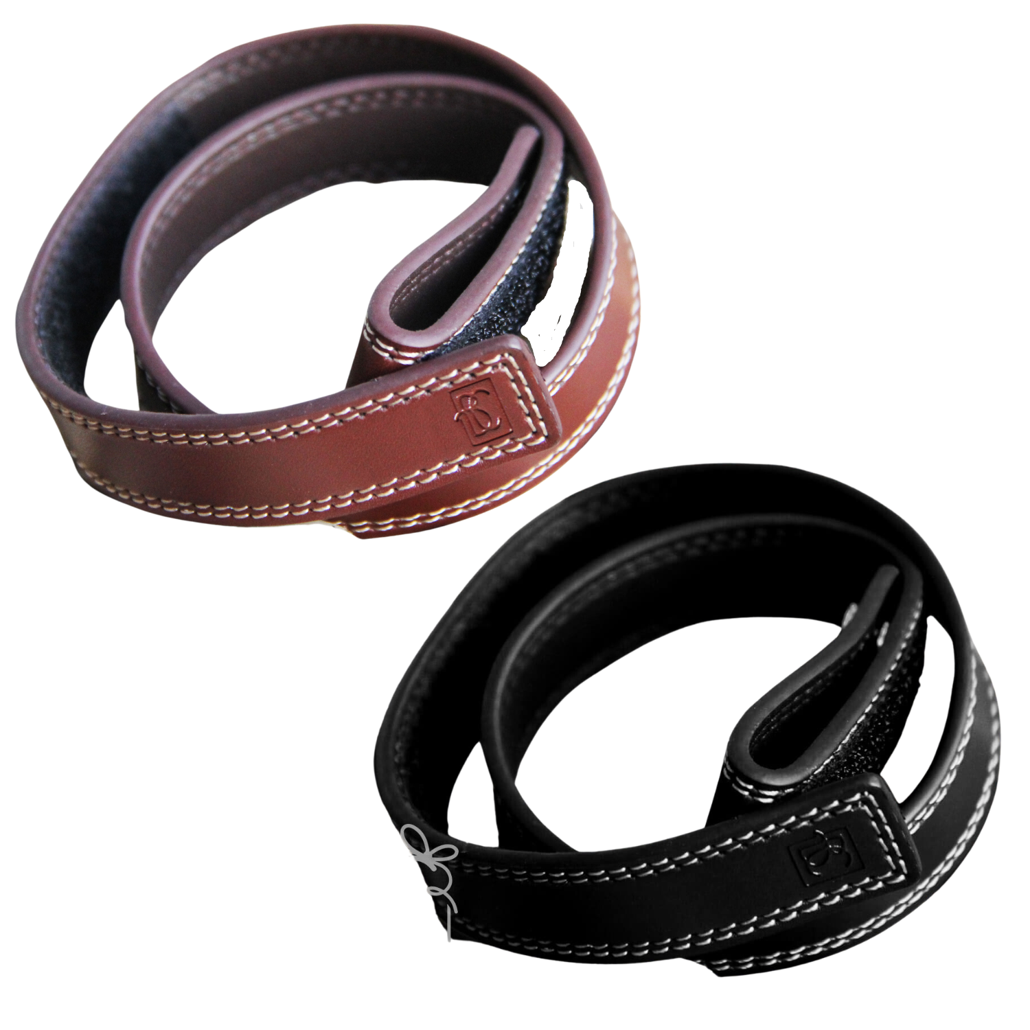 Solid Leather Belt with Hook and Loop