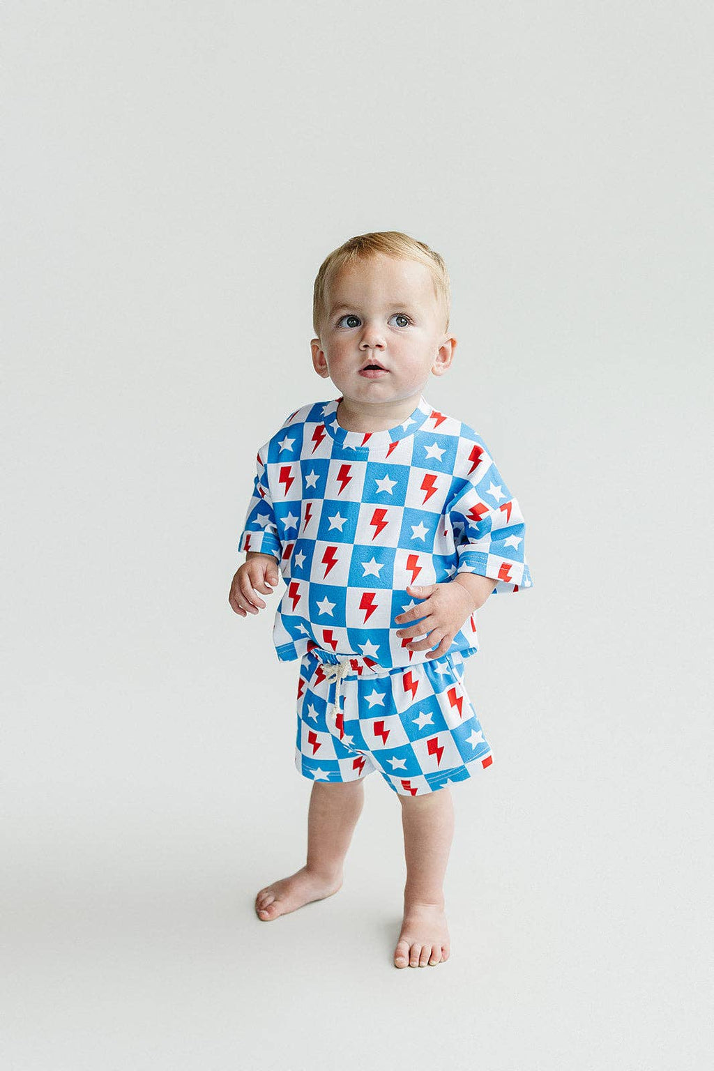 4th of July Kids' Shorts Set | Checks & Stars