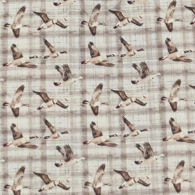 Plaid Mallard LS Boy Romper