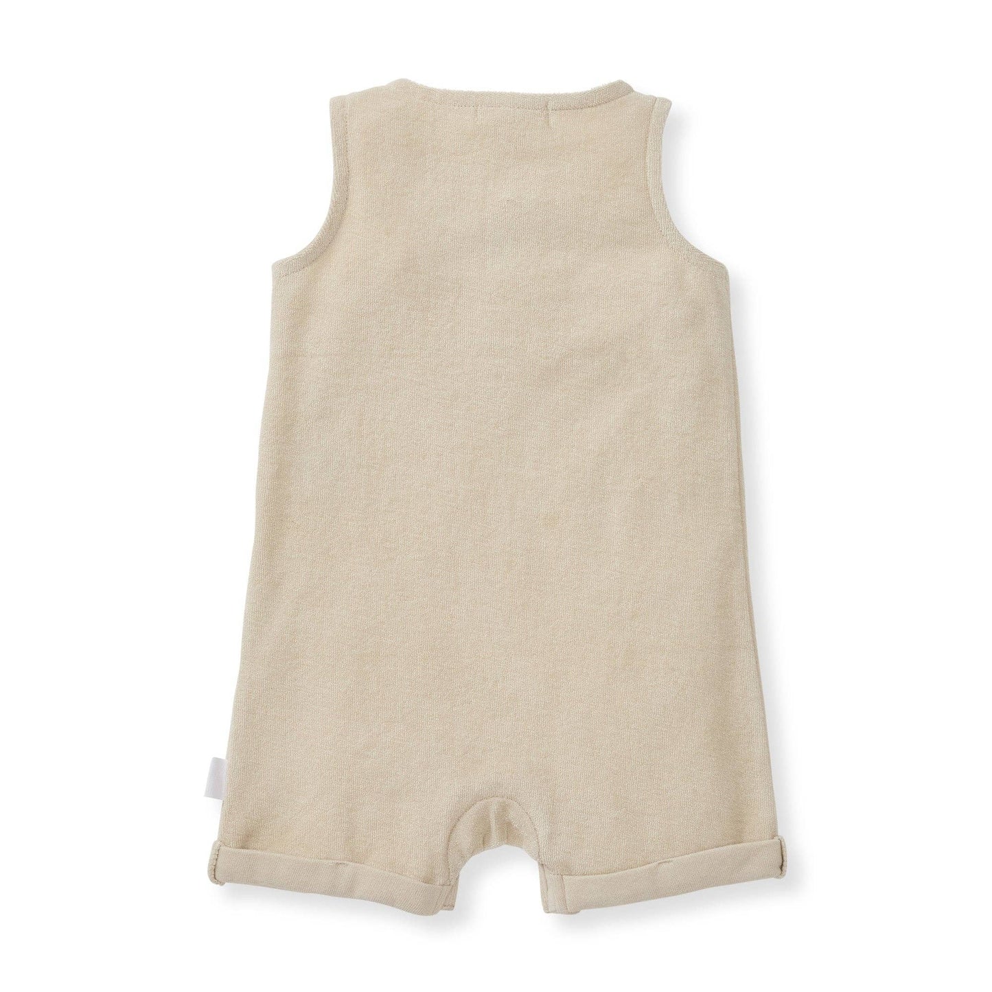 Terry Organic Baby Boy Romper - Fossil