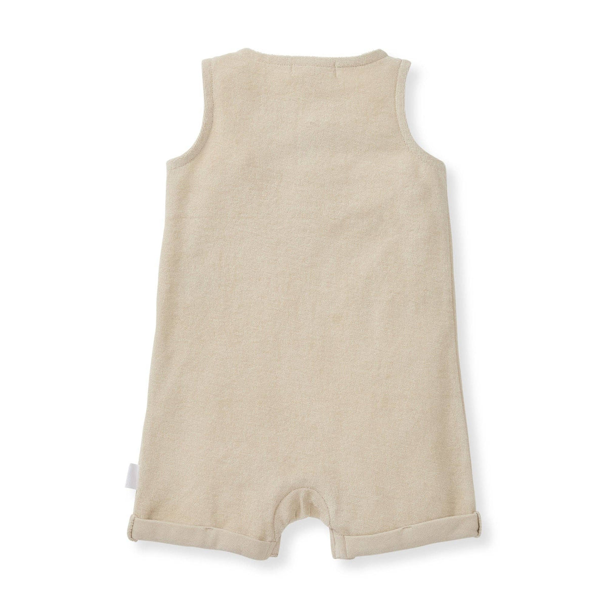 Terry Organic Baby Boy Romper - Fossil
