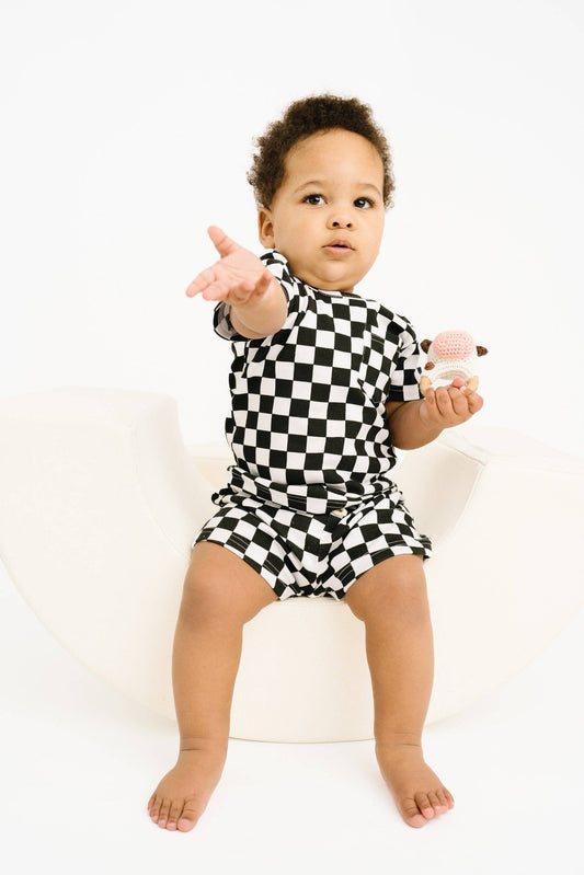 Black Checkered Pocket Set