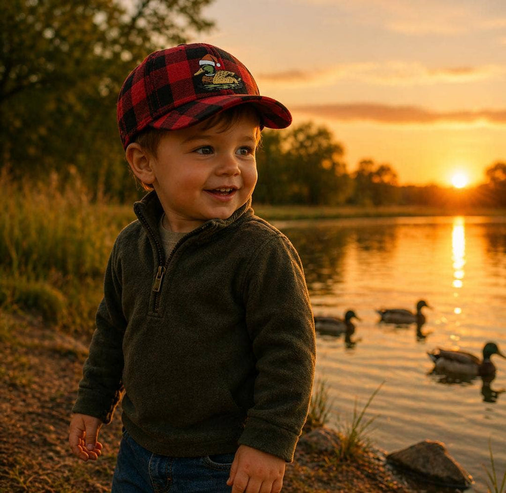 Baby Infant Christmas Hunting Fishing Hat Duck Santa
