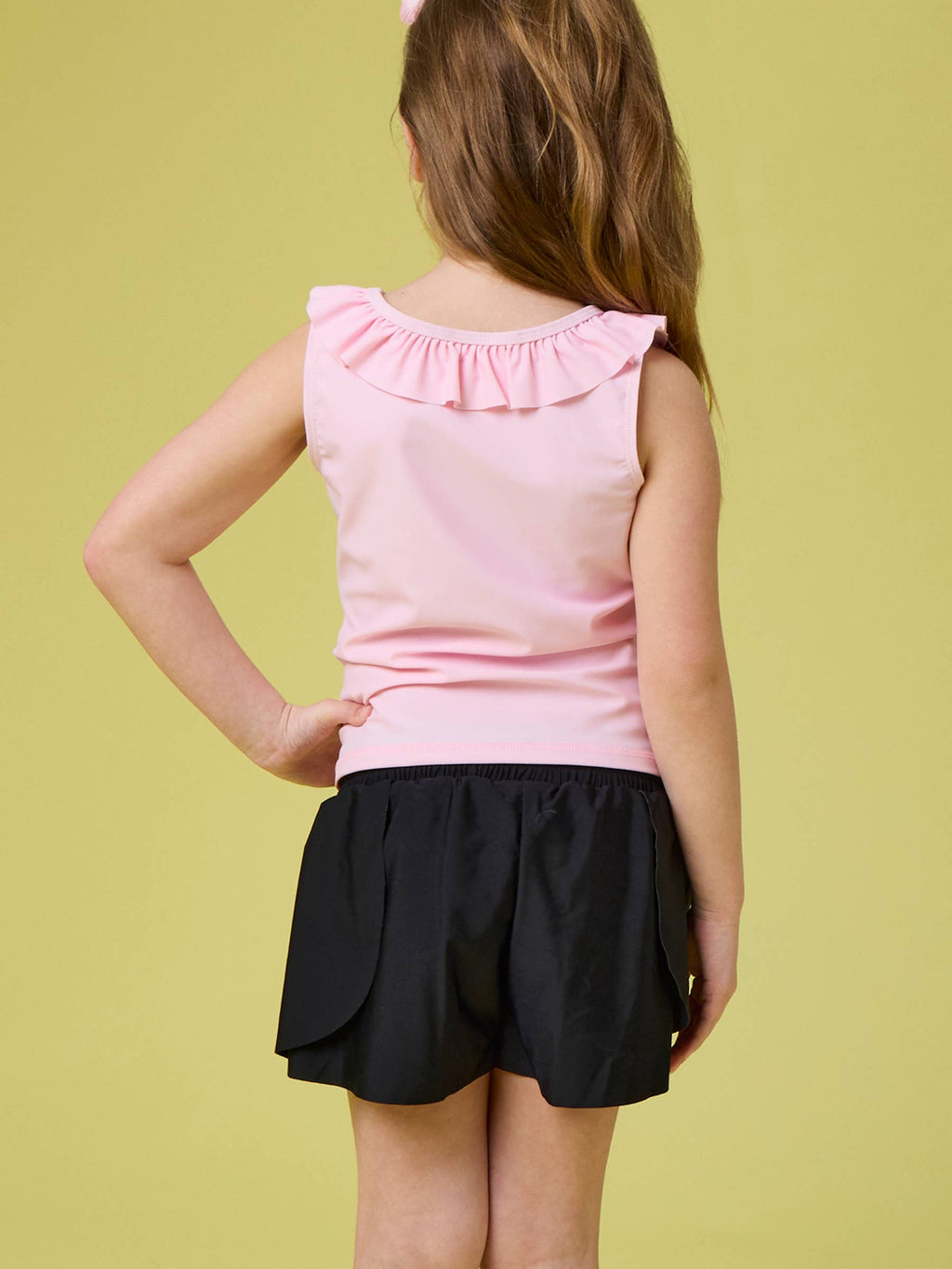 Girls Black Active Butterfly Shorts