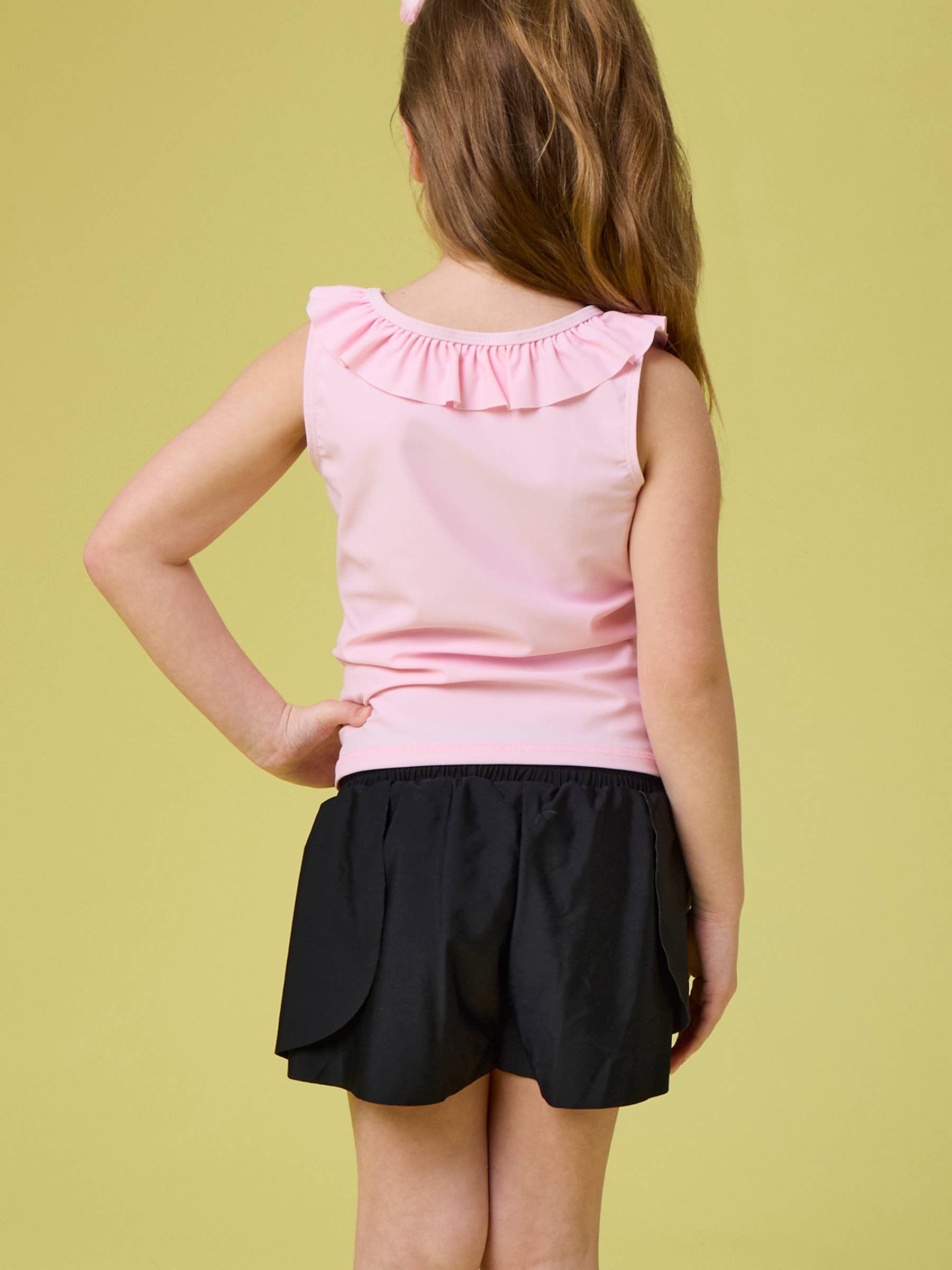 Girls Black Active Butterfly Shorts