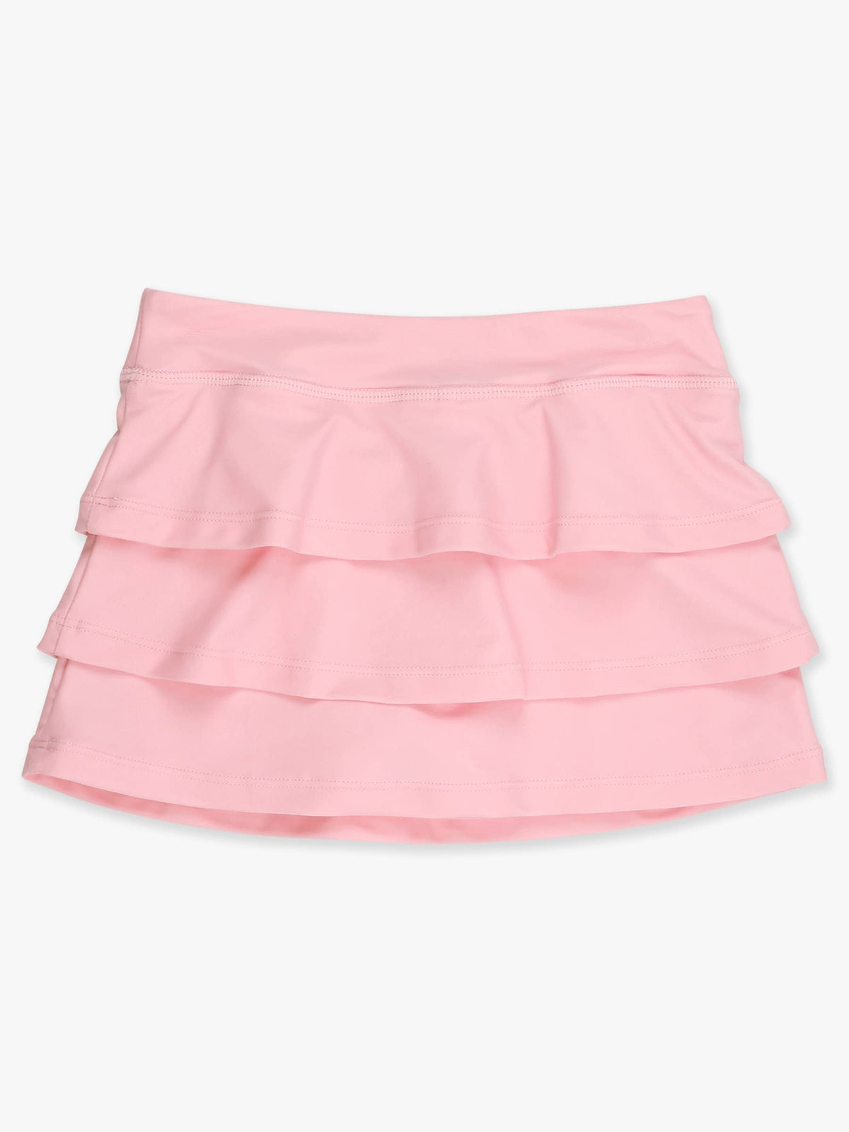 Girls Pink Tiered Active Skort