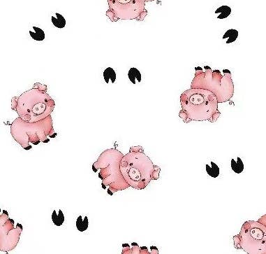 Baby Muslin Swaddle Blanket 47x47 Oink Oink