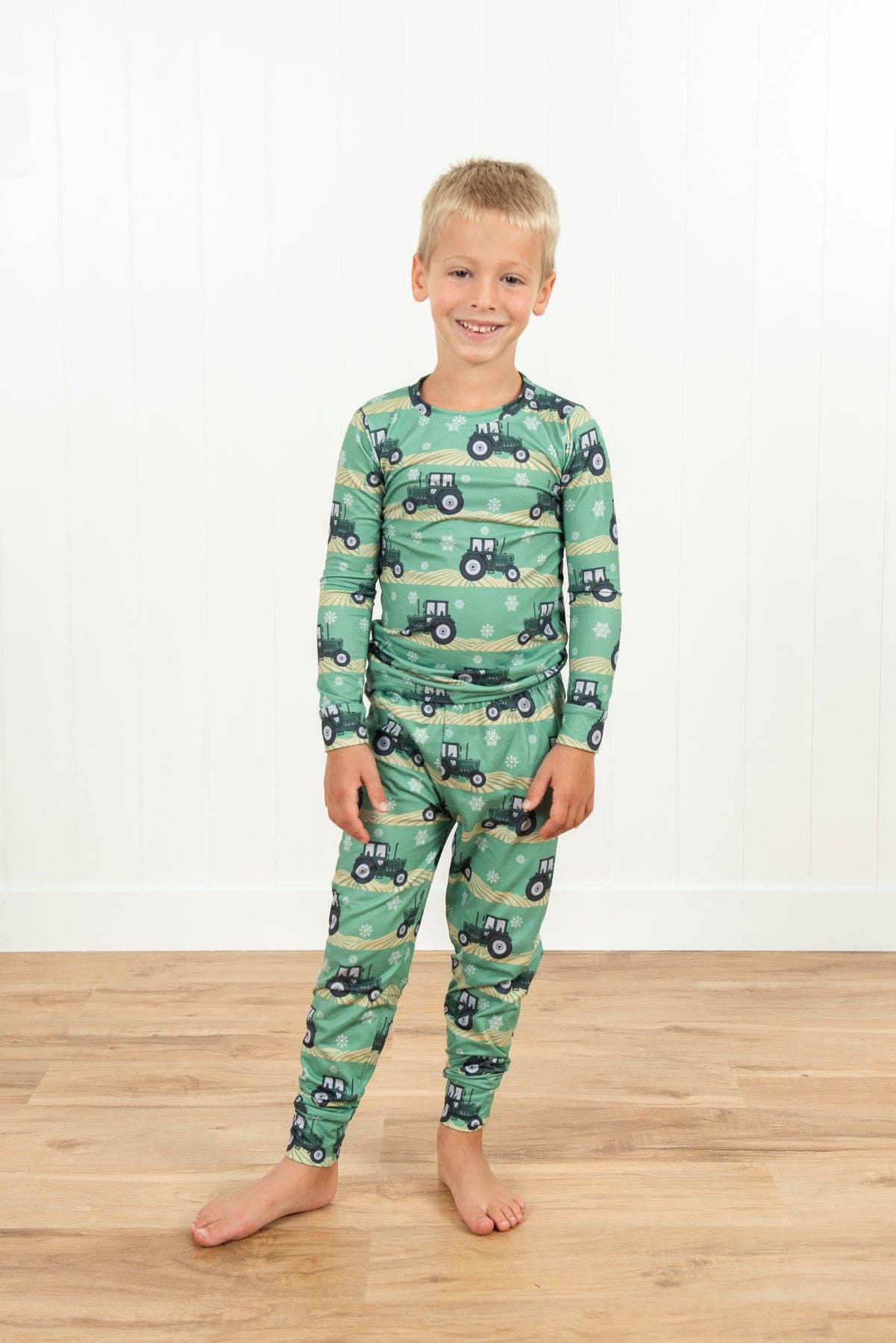 Green Tractor Christmas Toddler/Youth Pajama Set