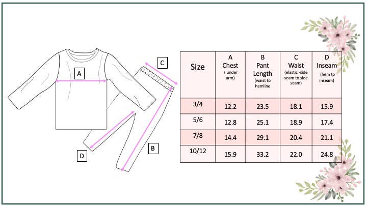 Kids Black Floral Print Comfy Lounge Two Piece Set