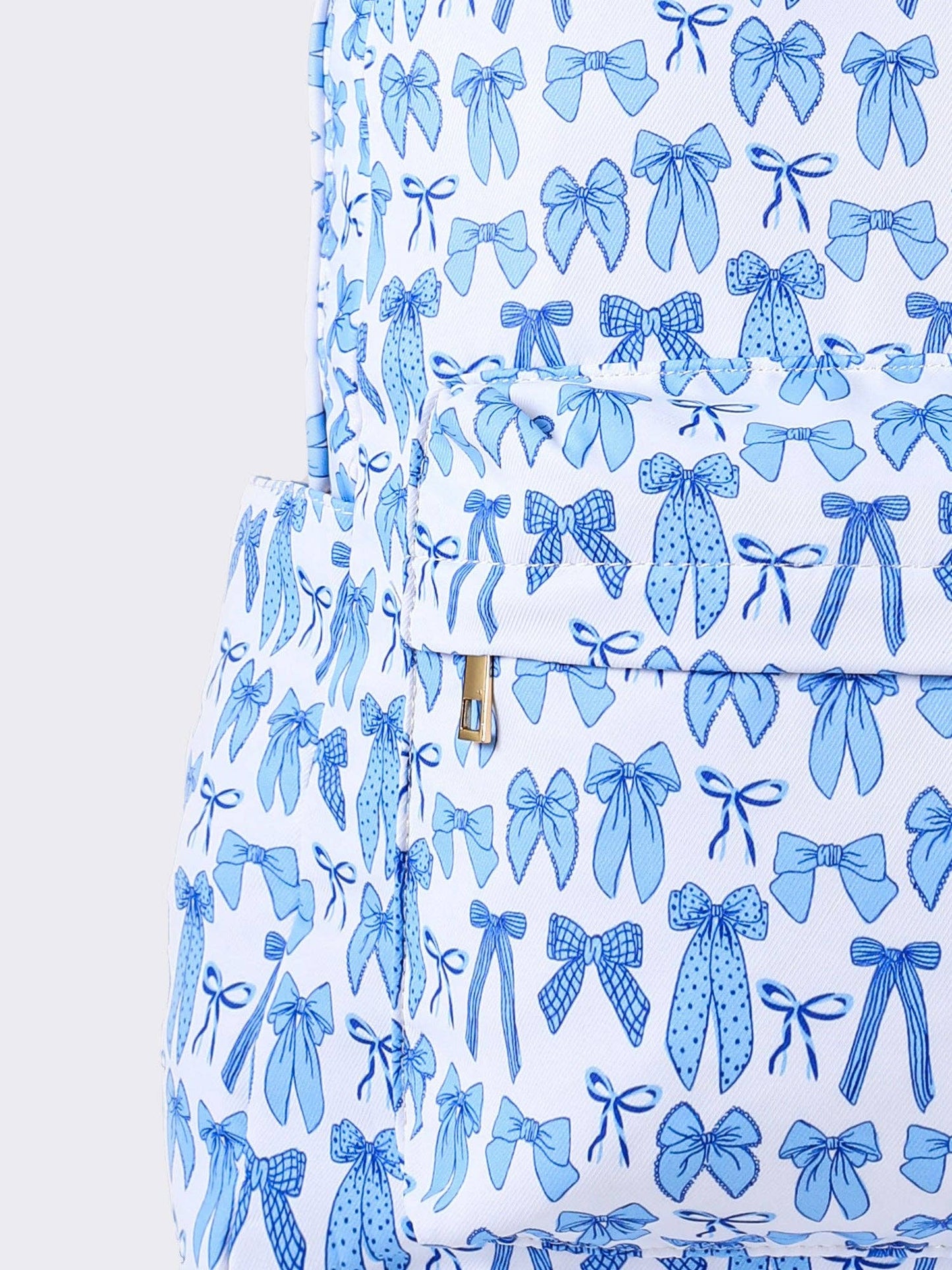Bow Print Kids Girls Canvas Backpack