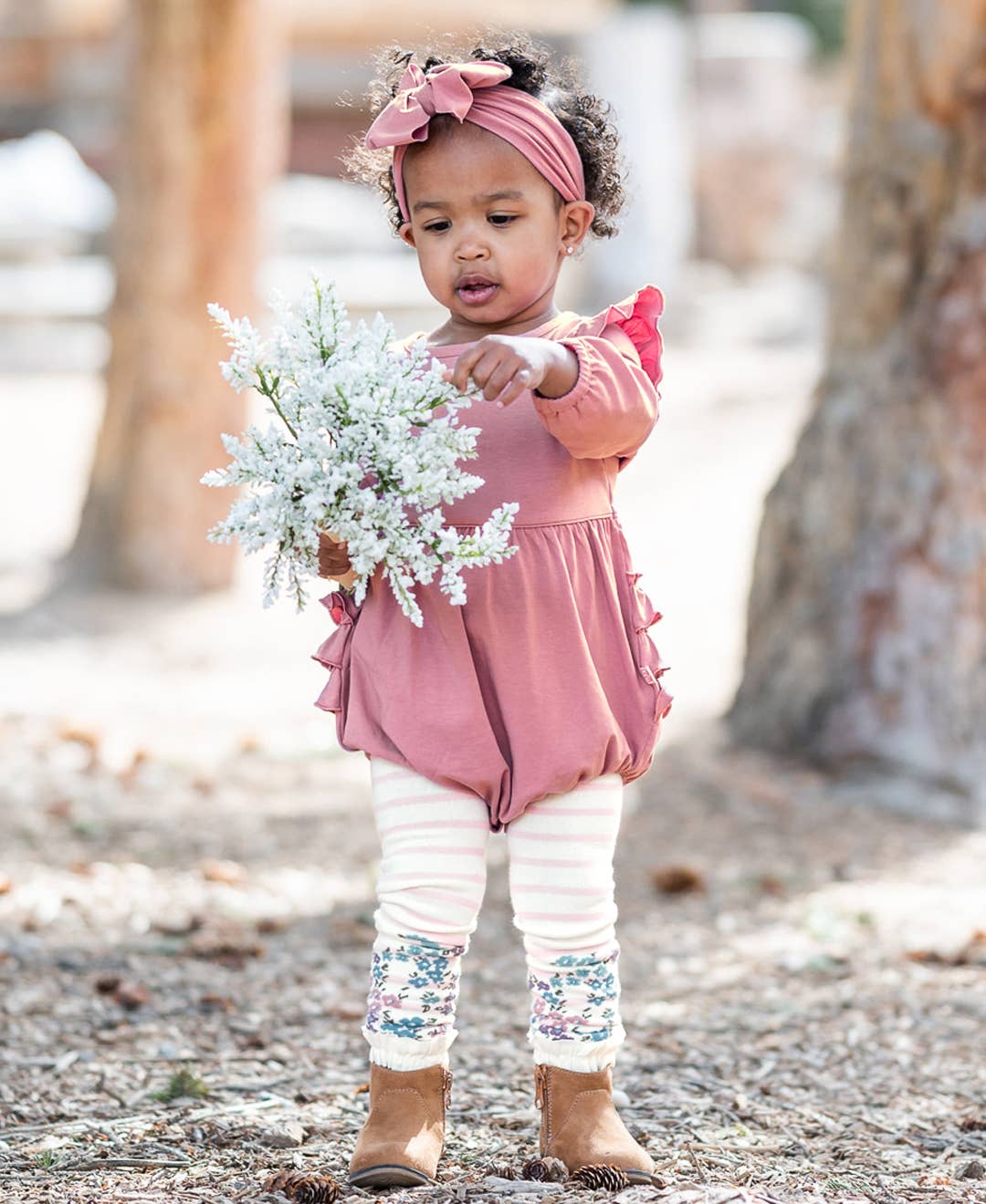Girls Ballet Pink Stripe Patterned Footless Ruffle Tights