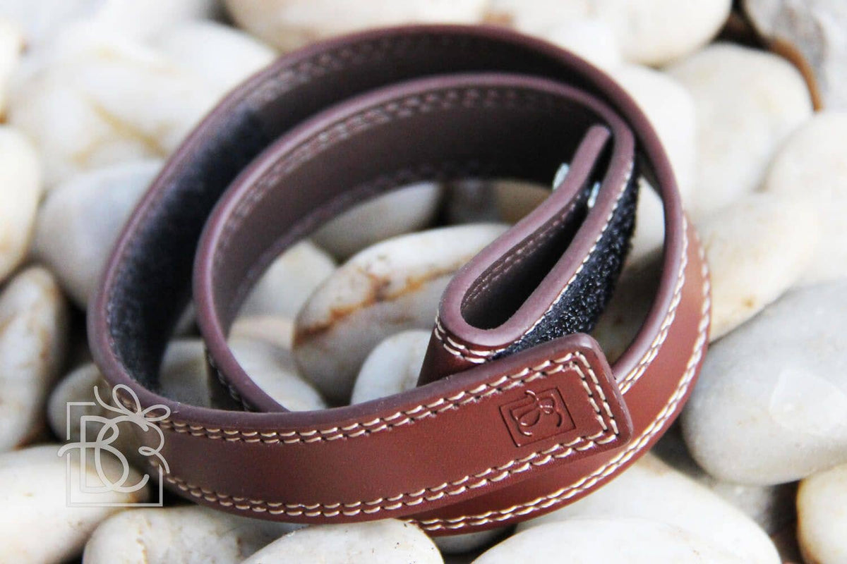 Solid Leather Belt with Hook and Loop