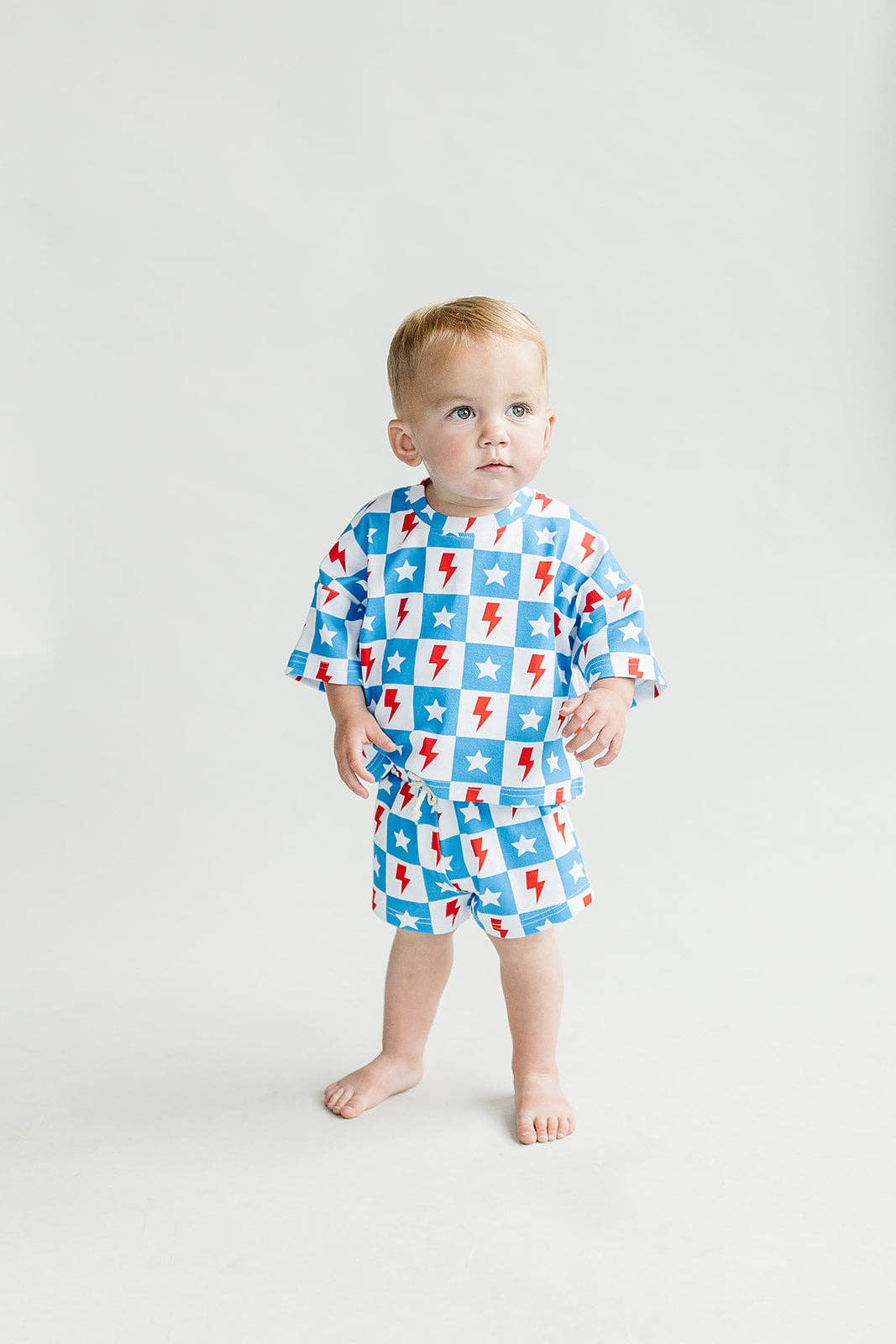 4th of July Kids' Shorts Set | Checks & Stars