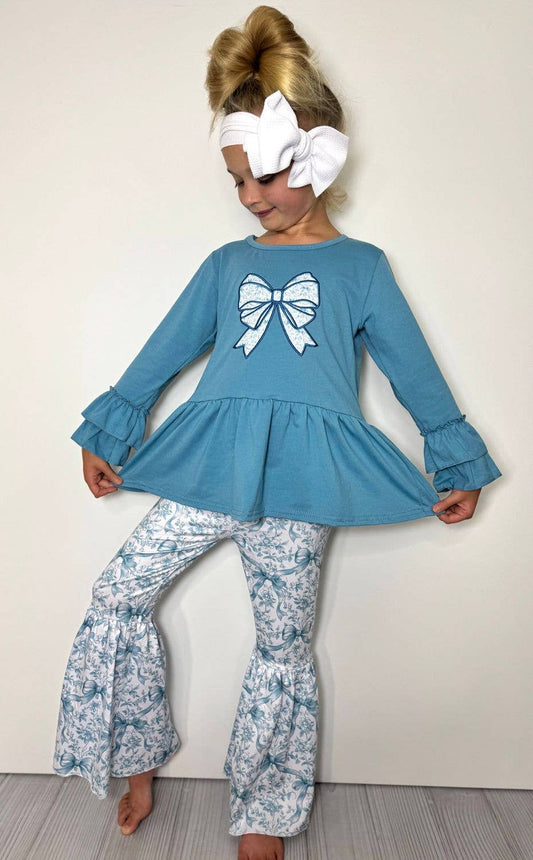Bow Belle Girls Set - embroidery