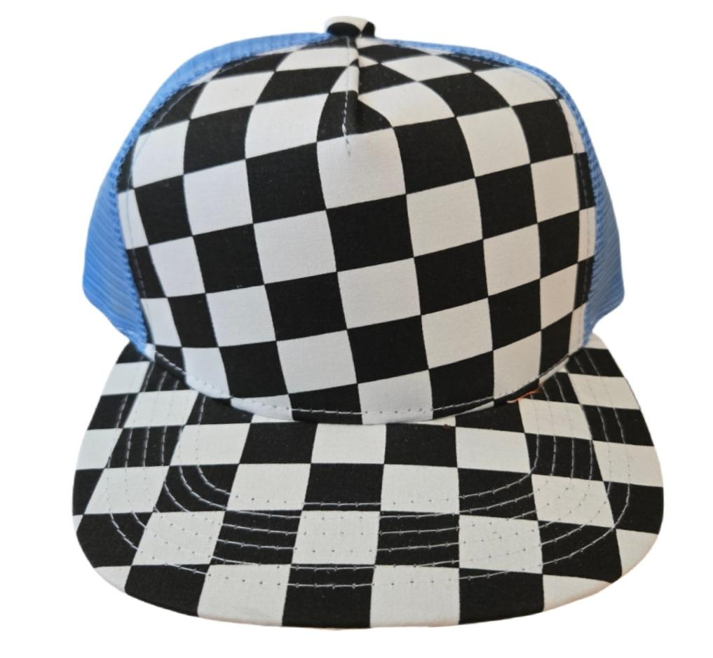 Toddler Kids Checkered Trucker Hat Checker