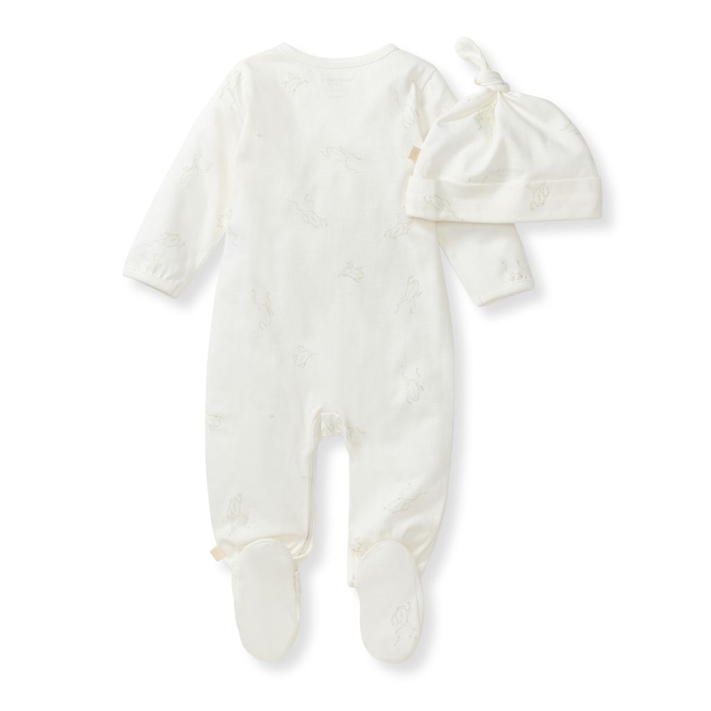 Frog Baby Jumpsuit & Hat Set