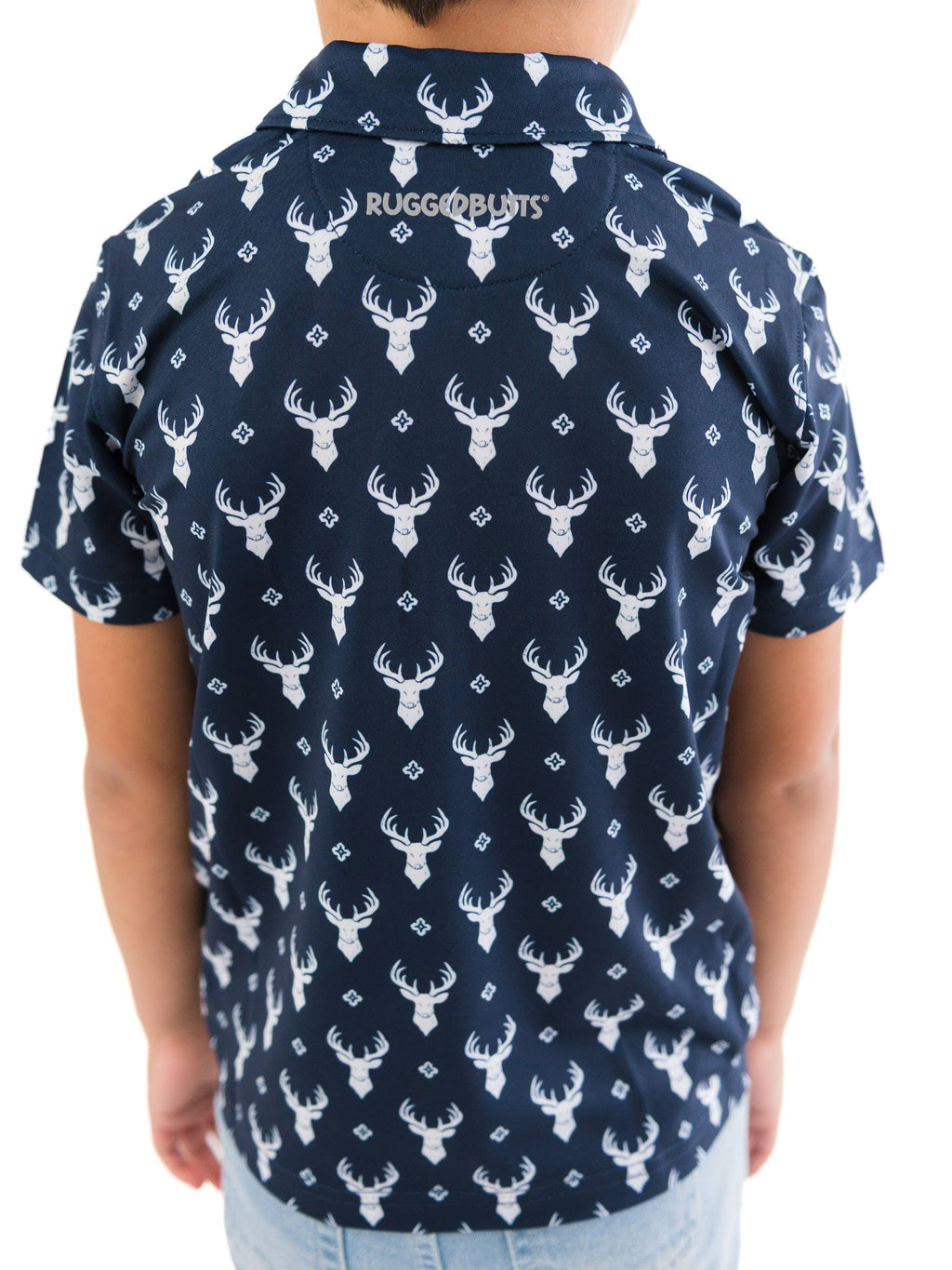 Boys Little Deer Lodge Knit Short Sleeve Performance Polo
