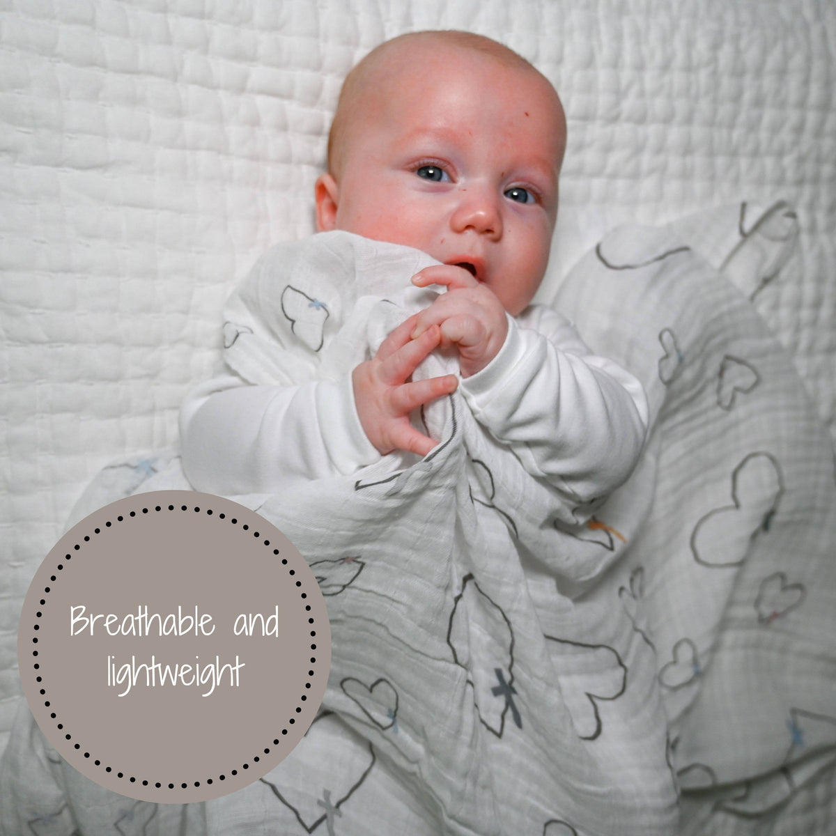 Baby Muslin Swaddle Blanket 47x47 The Love of Christ