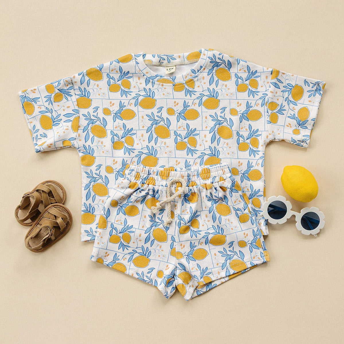 Baby & Kids' Cotton Shorts Set | Lemons