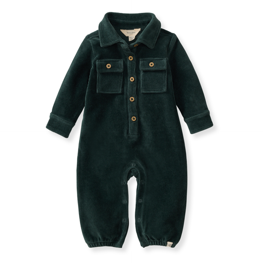 Knit Corduroy Baby Boy Jumpsuit