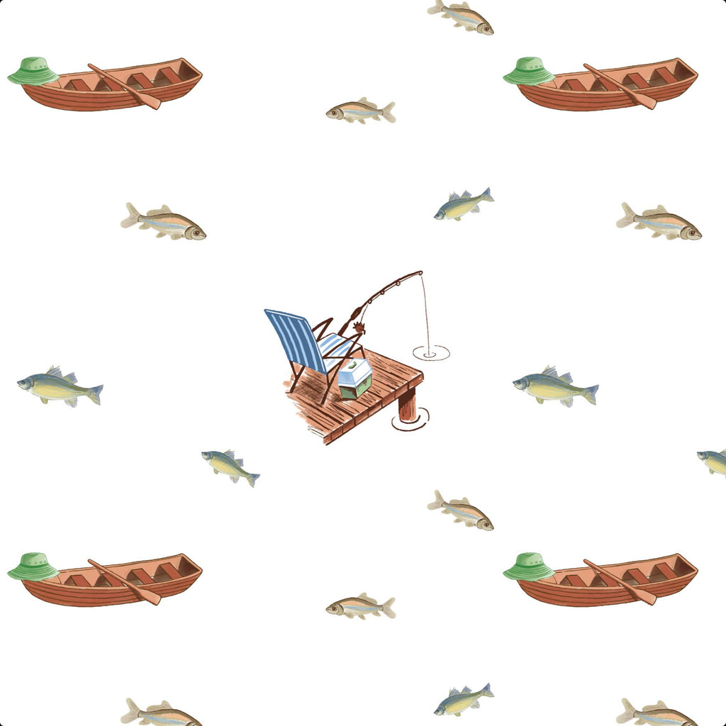 Muslin Quilt Baby & Kids Blanket Gone Fishing