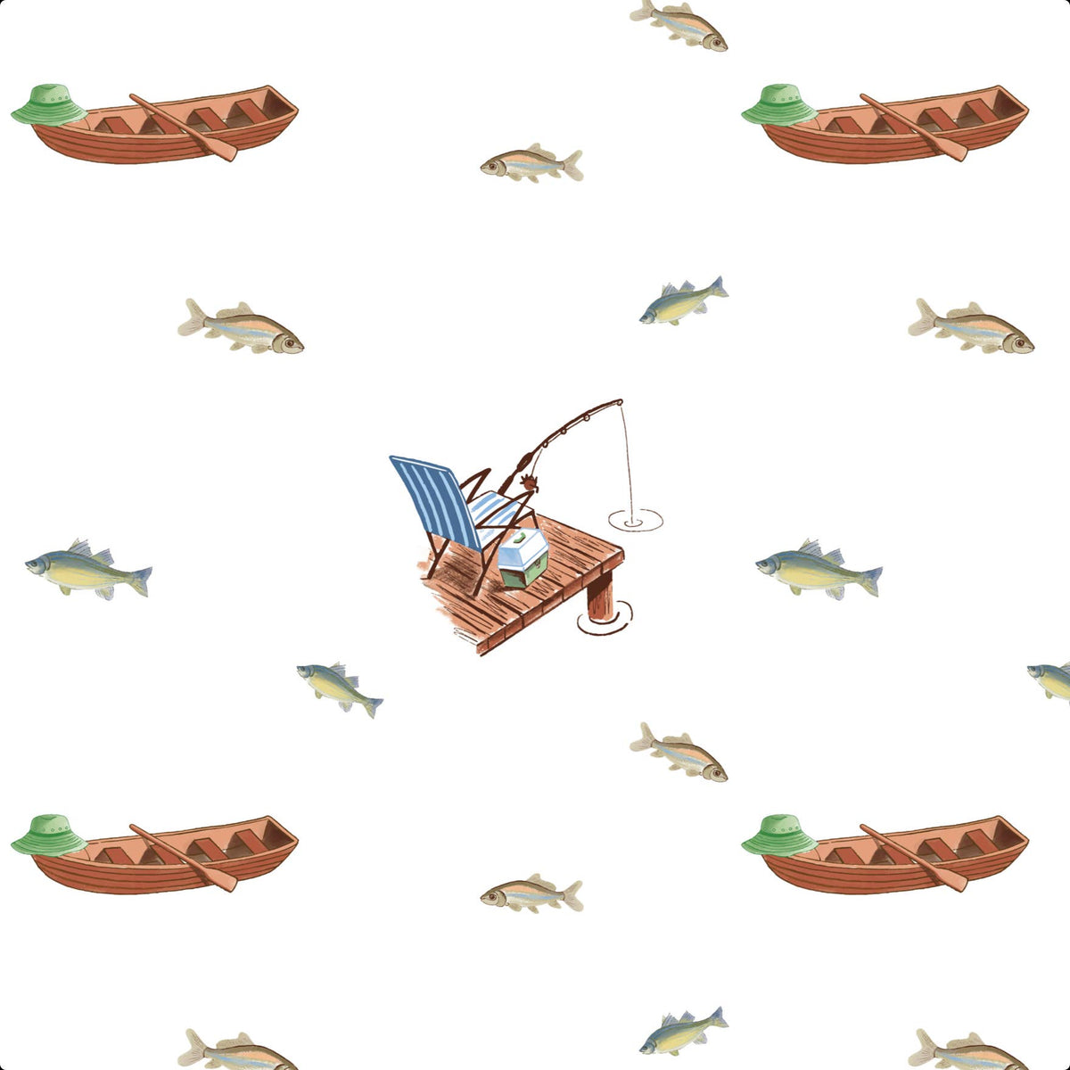 Muslin Quilt Baby & Kids Blanket Gone Fishing