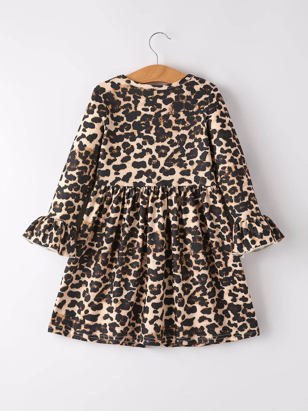 Fall Pumpkin or Leopard Print Autumn Girls Ruffle  Dress