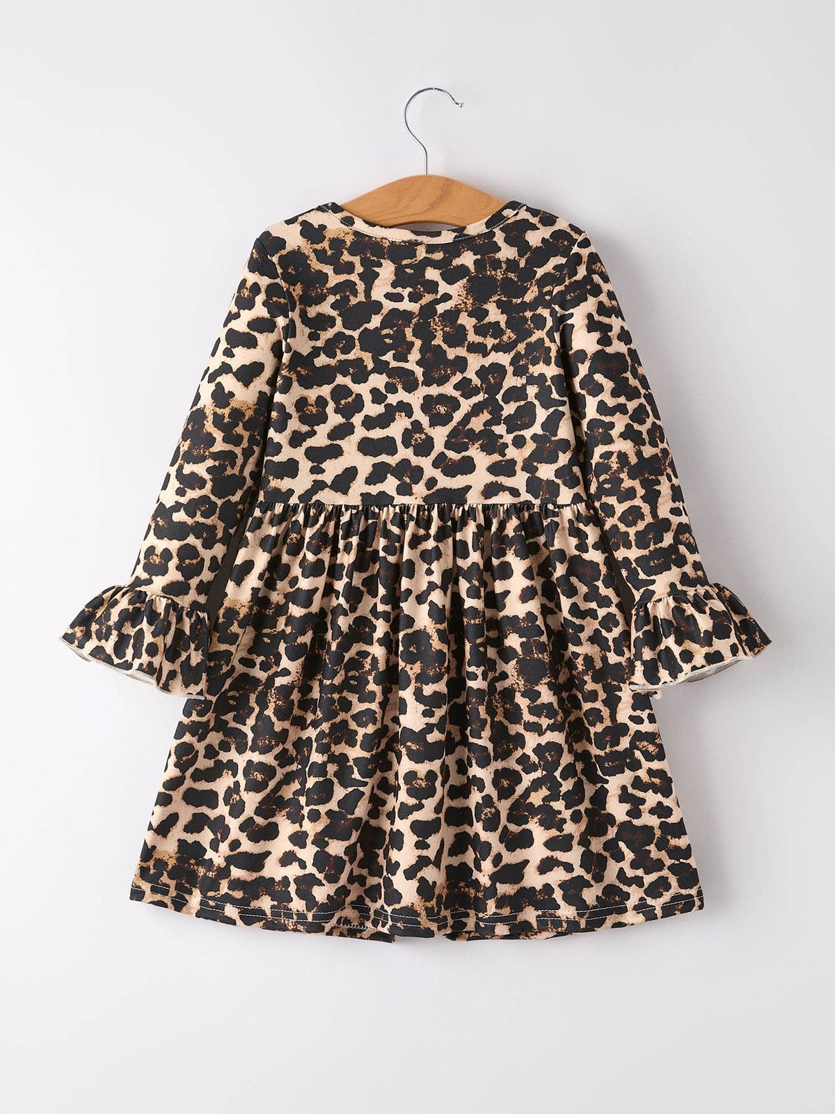Fall Pumpkin or Leopard Print Autumn Girls Ruffle  Dress