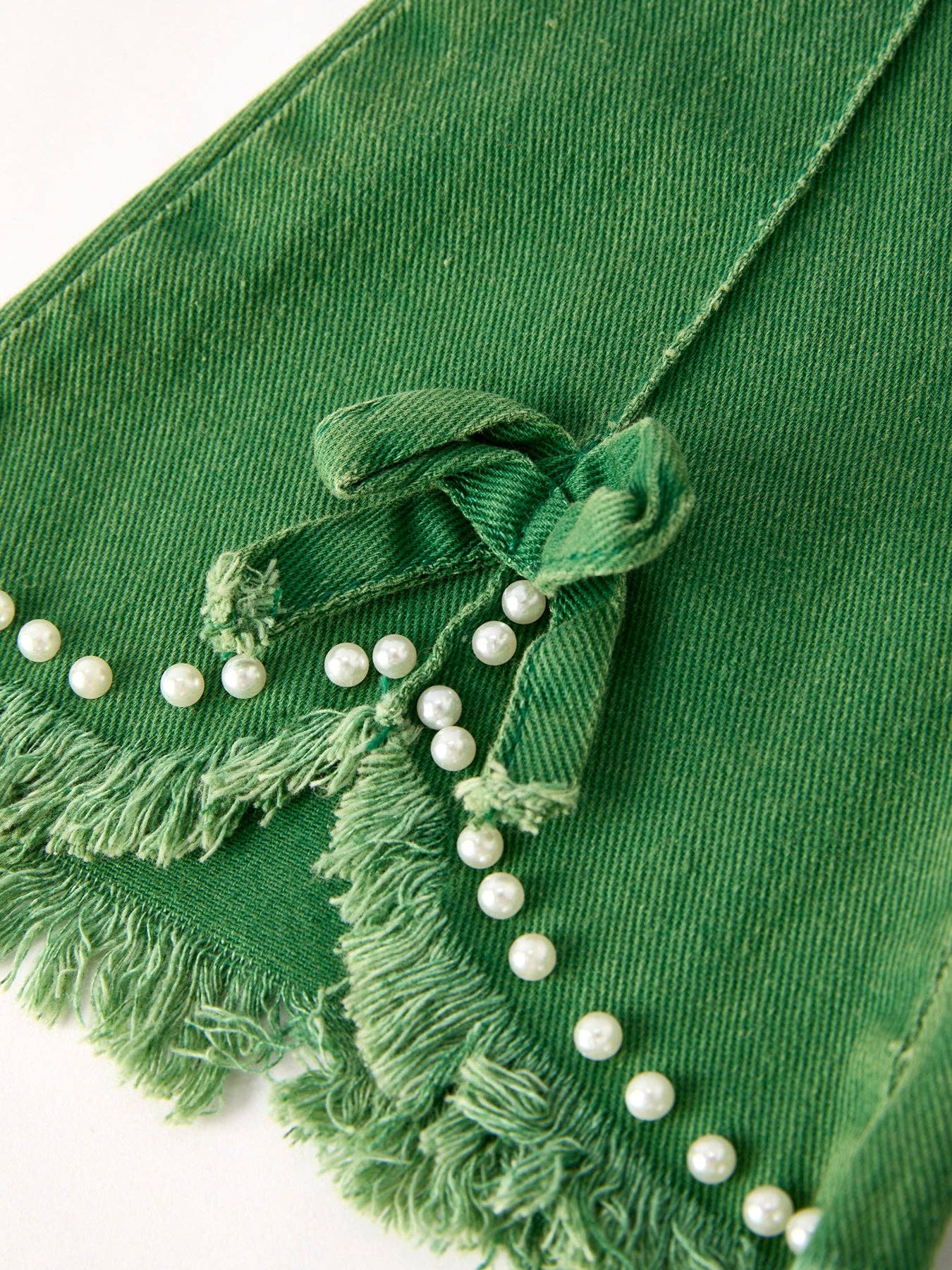 Green Flared Elastic Jeans