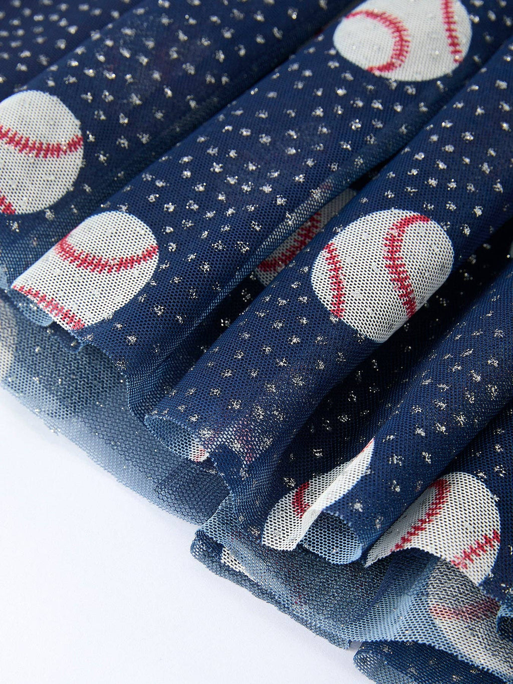 Baseball Theme Sleeveless Bow Strap Girls Dress