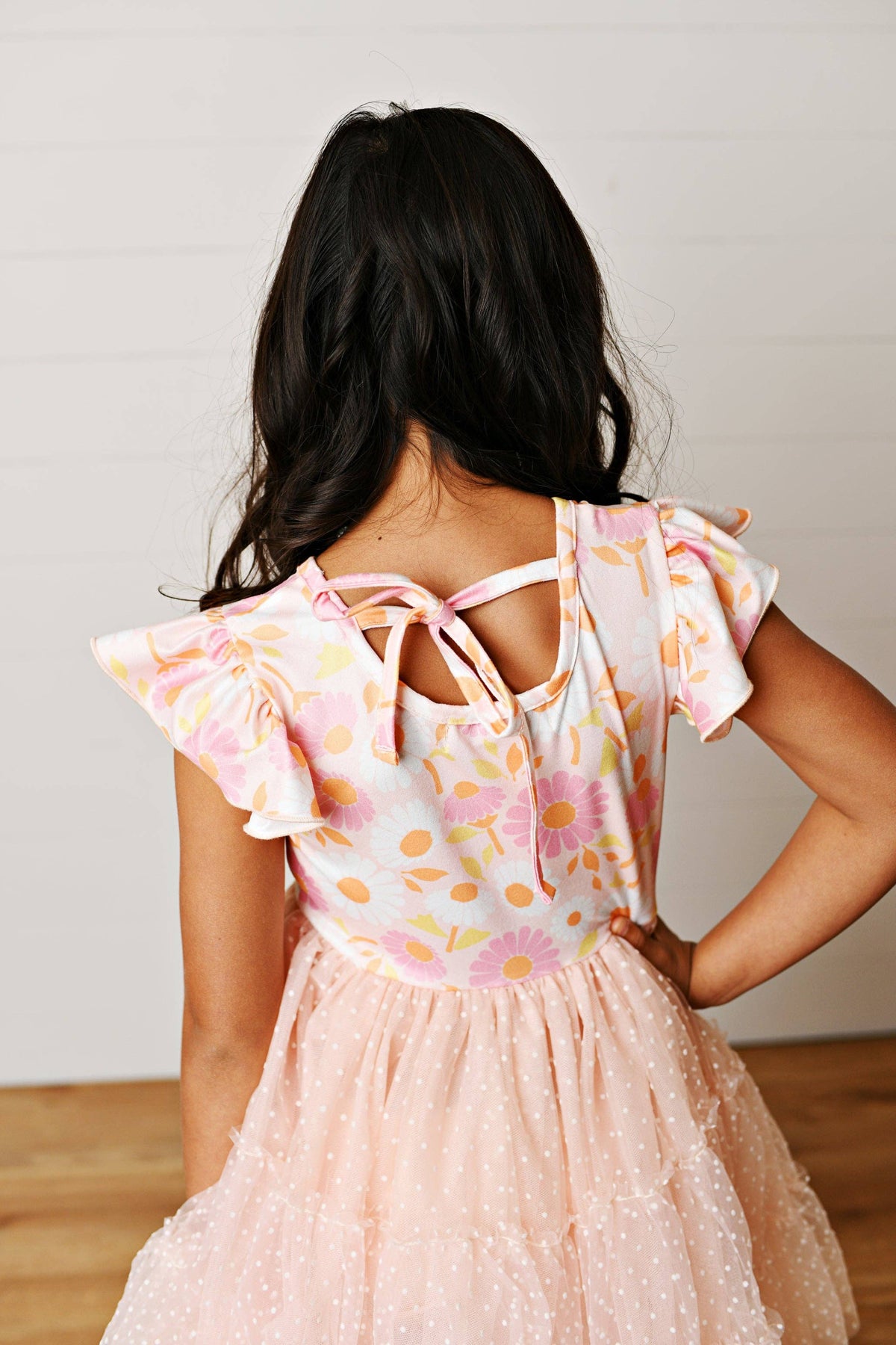 Girls Ella Pink Daisy Spring Summer Dress